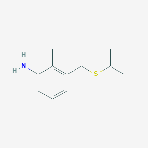 molecular formula C11H17NS B1423450 2-Methyl-3-[(propan-2-ylsulfanyl)methyl]aniline CAS No. 1182942-88-6