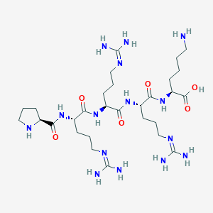molecular formula C29H57N15O6 B14234503 H-Pro-Arg-Arg-Arg-Lys-OH CAS No. 482625-64-9