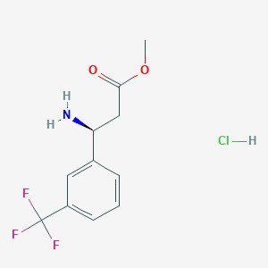 molecular formula C11H13ClF3NO2 B1423451 methyl (3S)-3-amino-3-[3-(trifluoromethyl)phenyl]propanoate hydrochloride CAS No. 1354970-79-8