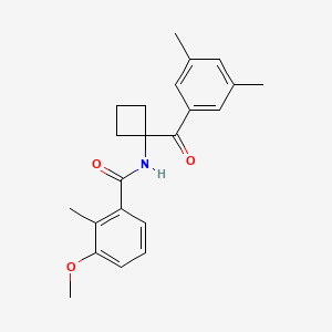 molecular formula C22H25NO3 B14234511 N-[1-(3,5-Dimethylbenzoyl)cyclobutyl]-3-methoxy-2-methylbenzamide CAS No. 594872-53-4