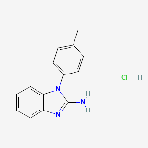 molecular formula C14H14ClN3 B1423452 1-(4-methylphenyl)-1H-1,3-benzodiazol-2-amine hydrochloride CAS No. 1354963-37-3