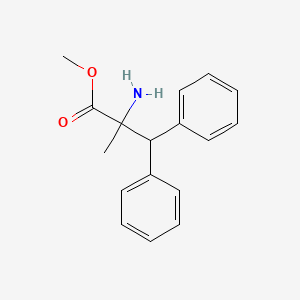 molecular formula C17H19NO2 B1423456 Methyl 2-amino-2-methyl-3,3-diphenylpropanoate CAS No. 1178636-66-2