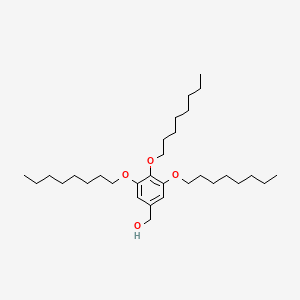 molecular formula C31H56O4 B14234566 [3,4,5-Tris(octyloxy)phenyl]methanol CAS No. 342886-38-8