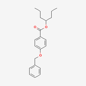 molecular formula C21H26O3 B14234579 heptan-4-yl 4-phenylmethoxybenzoate CAS No. 484691-93-2