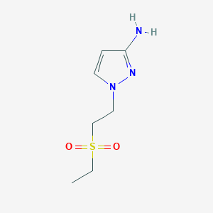 molecular formula C7H13N3O2S B1423458 1-[2-(ethanesulfonyl)ethyl]-1H-pyrazol-3-amine CAS No. 1178848-35-5