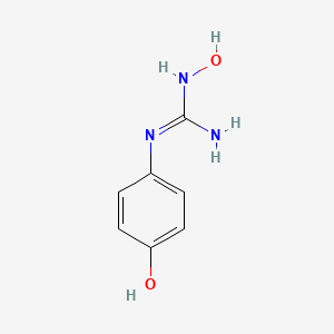 molecular formula C7H9N3O2 B14234586 Guanidine, N-hydroxy-N'-(4-hydroxyphenyl)- CAS No. 359818-91-0
