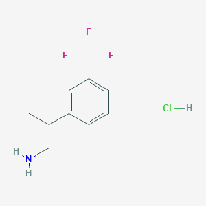 molecular formula C10H13ClF3N B1423459 2-[3-(Trifluoromethyl)phenyl]propan-1-amine hydrochloride CAS No. 79314-52-6