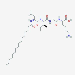 molecular formula C36H69N5O6 B14234601 L-Lysine, N-(1-oxohexadecyl)-L-leucyl-L-isoleucylglycyl- CAS No. 562834-16-6