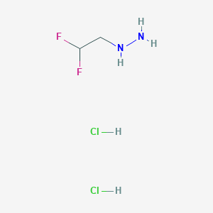 molecular formula C2H8Cl2F2N2 B1423461 (2,2-二氟乙基)肼二盐酸盐 CAS No. 1334148-76-3