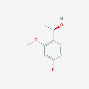 molecular formula C9H11FO2 B1423462 (1R)-1-(4-fluoro-2-methoxyphenyl)ethan-1-ol CAS No. 1344936-21-5