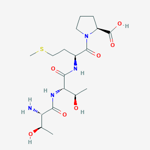 molecular formula C18H32N4O7S B14234635 L-Threonyl-L-threonyl-L-methionyl-L-proline CAS No. 566151-98-2