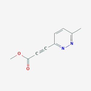 molecular formula C9H8N2O2 B1423464 Methyl 3-(6-methylpyridazin-3-yl)prop-2-ynoate CAS No. 1315366-69-8