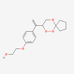 molecular formula C17H22O5 B14234641 Ethanol, 2-[4-[1-(6,7,10-trioxaspiro[4.5]dec-8-yl)ethenyl]phenoxy]- CAS No. 372957-22-7