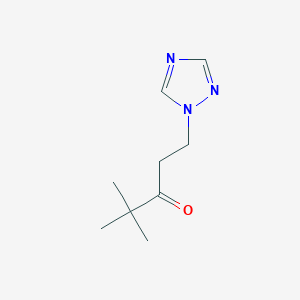 molecular formula C9H15N3O B14234655 4,4-Dimethyl-1-(1H-1,2,4-triazol-1-yl)pentan-3-one CAS No. 622838-07-7