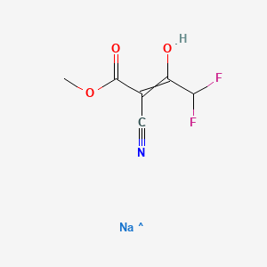 molecular formula C6H5F2NNaO3 B14234661 Methyl 2-cyano-4,4-difluoro-3-hydroxy-crotonate sodium salt 