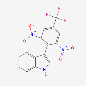 molecular formula C15H8F3N3O4 B14234663 3-[2,6-Dinitro-4-(trifluoromethyl)phenyl]-1H-indole CAS No. 539797-05-2