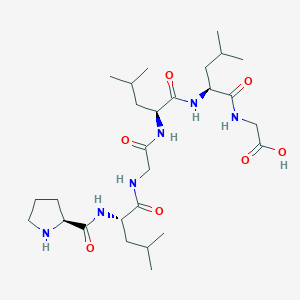 molecular formula C27H48N6O7 B14234667 L-Prolyl-L-leucylglycyl-L-leucyl-L-leucylglycine CAS No. 358680-03-2