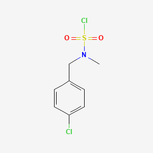 molecular formula C8H9Cl2NO2S B1423467 N-[(4-chlorophenyl)methyl]-N-methylsulfamoyl chloride CAS No. 1247765-66-7