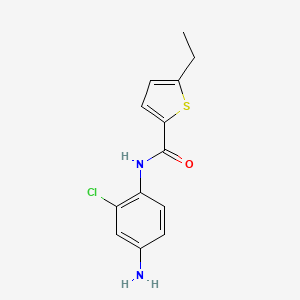 molecular formula C13H13ClN2OS B1423470 N-(4-amino-2-chlorophenyl)-5-ethylthiophene-2-carboxamide CAS No. 1282572-28-4