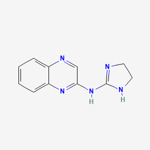molecular formula C11H11N5 B14234700 N-(4,5-Dihydro-1H-imidazol-2-yl)quinoxalin-2-amine CAS No. 391241-54-6