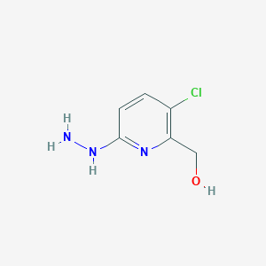 molecular formula C6H8ClN3O B1423471 (3-Chloro-6-hydrazinylpyridin-2-yl)methanol CAS No. 1334148-95-6