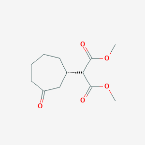 molecular formula C12H18O5 B14234711 Dimethyl [(1S)-3-oxocycloheptyl]propanedioate CAS No. 568590-04-5