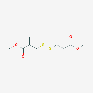 molecular formula C10H18O4S2 B1423474 Methyl 3-[(3-methoxy-2-methyl-3-oxopropyl)disulfanyl]-2-methylpropanoate CAS No. 25055-41-8