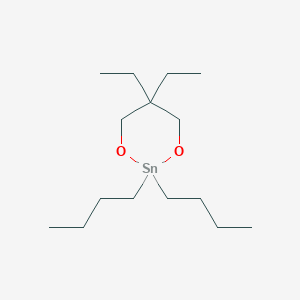 molecular formula C15H32O2Sn B14234746 2,2-Dibutyl-5,5-diethyl-1,3,2-dioxastanninane CAS No. 350501-30-3