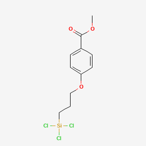molecular formula C11H13Cl3O3Si B14234776 Methyl 4-[3-(trichlorosilyl)propoxy]benzoate CAS No. 383985-85-1
