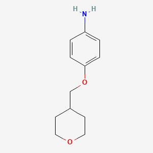 molecular formula C12H17NO2 B1423479 4-(Oxan-4-ylmethoxy)aniline CAS No. 1249599-74-3