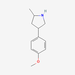 molecular formula C12H17NO B1423481 4-(4-Methoxyphenyl)-2-methylpyrrolidine CAS No. 91563-34-7