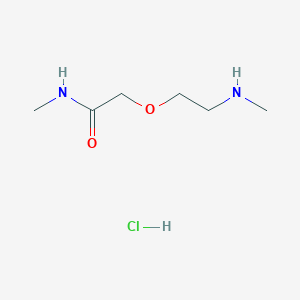 molecular formula C6H15ClN2O2 B1423485 N-methyl-2-[2-(methylamino)ethoxy]acetamide hydrochloride CAS No. 1354953-86-8