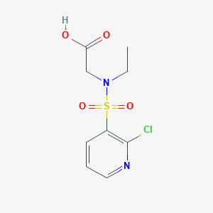 molecular formula C9H11ClN2O4S B1423486 2-(N-乙基2-氯吡啶-3-磺胺基)乙酸 CAS No. 1183511-00-3