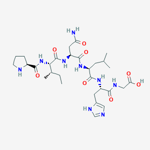 molecular formula C29H47N9O8 B14234863 L-Prolyl-L-isoleucyl-L-asparaginyl-L-leucyl-L-histidylglycine CAS No. 319438-41-0