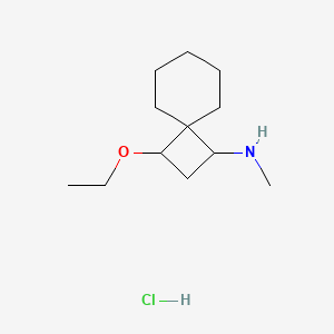 molecular formula C12H24ClNO B1423488 3-ethoxy-N-methylspiro[3.5]nonan-1-amine hydrochloride CAS No. 1354954-52-1