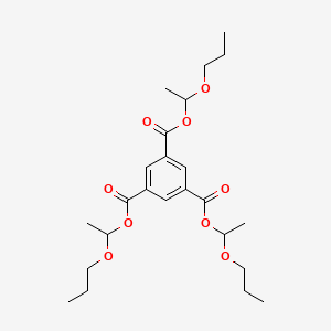molecular formula C24H36O9 B14234892 Tris(1-propoxyethyl) benzene-1,3,5-tricarboxylate CAS No. 221640-97-7