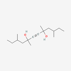 molecular formula C16H30O2 B14234904 3,5,8,10-Tetramethyldodec-6-yne-5,8-diol CAS No. 588702-38-9