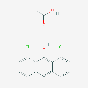 molecular formula C16H12Cl2O3 B14234915 Acetic acid;1,8-dichloroanthracen-9-ol CAS No. 378186-39-1
