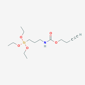 molecular formula C14H27NO5Si B14234943 But-3-yn-1-yl [3-(triethoxysilyl)propyl]carbamate CAS No. 562071-51-6