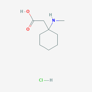 molecular formula C9H18ClNO2 B1423495 2-[1-(Methylamino)cyclohexyl]acetic acid hydrochloride CAS No. 1354950-06-3