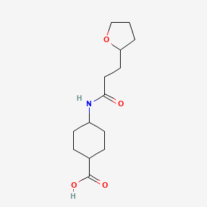 molecular formula C14H23NO4 B1423496 4-[3-(Oxolan-2-yl)propanamido]cyclohexane-1-carboxylic acid CAS No. 1184771-07-0