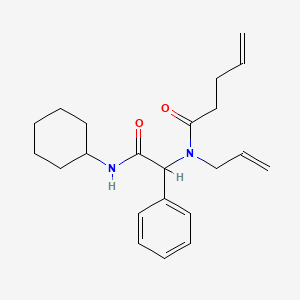 molecular formula C22H30N2O2 B14234968 N-Allyl-N-[2-(cyclohexylamino)-2-oxo-1-phenylethyl]-4-pentenamide CAS No. 332424-82-5