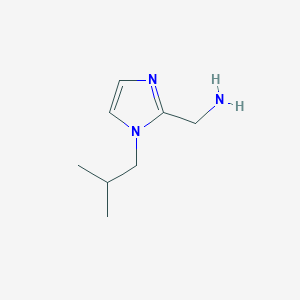 molecular formula C8H15N3 B1423497 [1-(2-methylpropyl)-1H-imidazol-2-yl]methanamine CAS No. 1216209-29-8