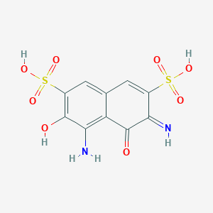 molecular formula C10H8N2O8S2 B14234975 4,6-Dihydroxy-3,5-diimino-3,5-dihydronaphthalene-2,7-disulfonic acid 