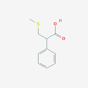 molecular formula C10H12O2S B1423500 3-(Methylsulfanyl)-2-phenylpropanoic acid CAS No. 858208-68-1