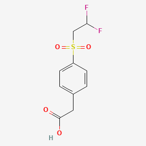 molecular formula C10H10F2O4S B1423501 2-[4-(2,2-Difluoroethanesulfonyl)phenyl]acetic acid CAS No. 1178379-42-4
