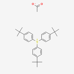 molecular formula C32H42O2S B14235017 Tris(4-tert-butylphenyl)sulfanium acetate CAS No. 398141-41-8