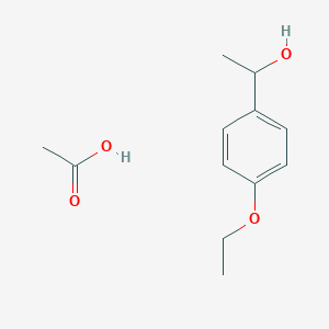 molecular formula C12H18O4 B14235019 Acetic acid;1-(4-ethoxyphenyl)ethanol CAS No. 261954-18-1