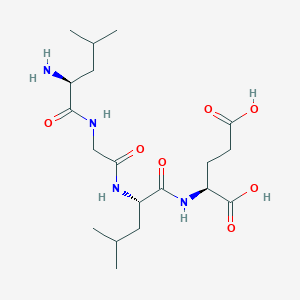 molecular formula C19H34N4O7 B14235036 L-Glutamic acid, L-leucylglycyl-L-leucyl- CAS No. 587848-60-0