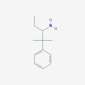 molecular formula C12H19N B1423505 2-Methyl-2-phenylpentan-3-amine CAS No. 1341757-90-1